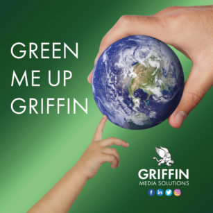 improve eco credentials, company environment, office environmental impact, work carbon footprint, griffin media